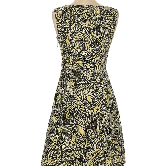 Anthropologie Black and Yellow Sleeveless Midi Sundress - Picture 3 of 9